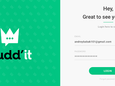 Budd'it Login form daily ui