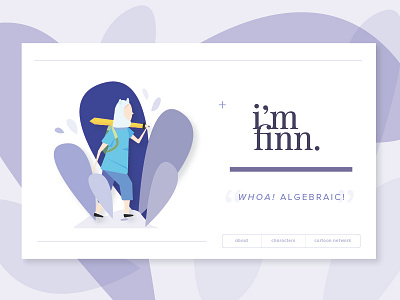 I'm Finn. adventure time finn illustration walking website