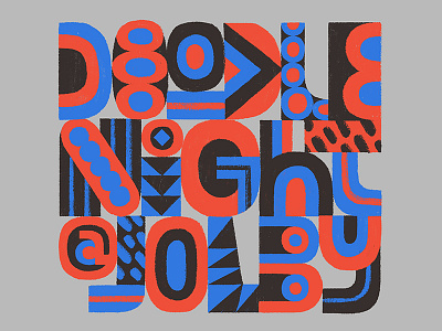 Doodle Night @ Jolby cut paper doodle illustration lettering paint primitive type weird