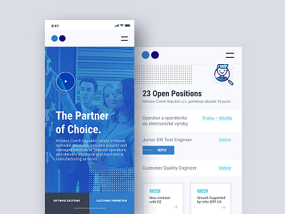Vision - Responsive view/prototype app blue business dots job landing mobile positions prototyping ui vision work