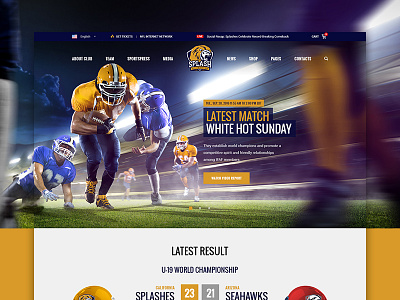 Splash Football WordPress sport theme football splash sport themeforest wordpress