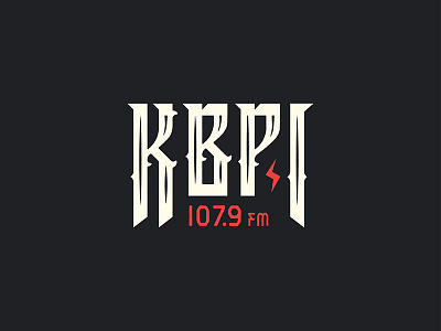 KBPI Rebrand logo metal punk radio rock roll typography