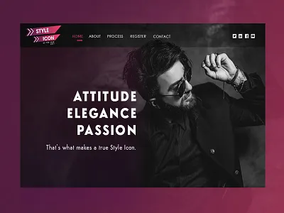 Style Icon Of The Year Landing Page dark theme fashion landing page style uiux design website design