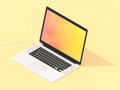 Notebook 3d blender illustration laptop macbook notebook