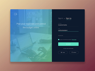 Sign Up screen daily ui dailyui dailyui001 web design design sign in sign up sign up form ui ui form ux web