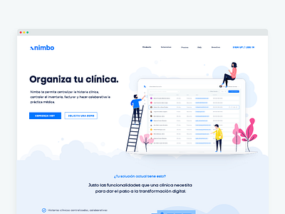 Nimbo new webiste ehr landing landing illustration landing page layout page ui ux webdesign website website design wireframe