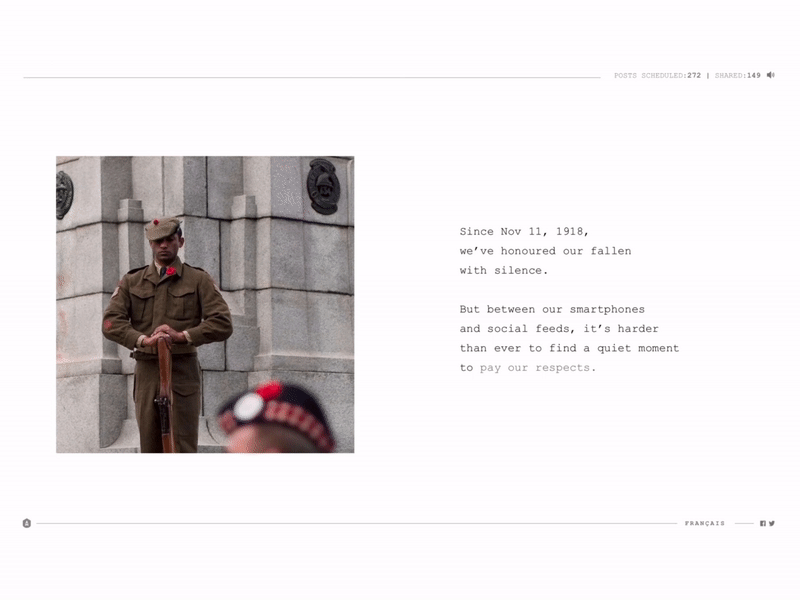 Online Moment of Silence Scrolling Animation animation motion principle