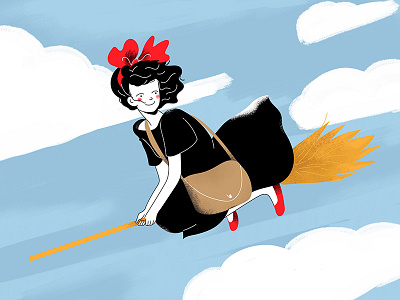 Kiki illustration kiki miyazaki