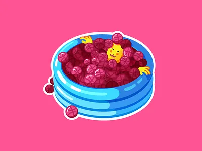 Ball Pit Sticker Design ball pit character design dribbble illustration joy playground sticker