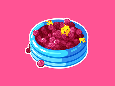 Ball Pit Sticker Design ball pit character design dribbble illustration joy playground sticker