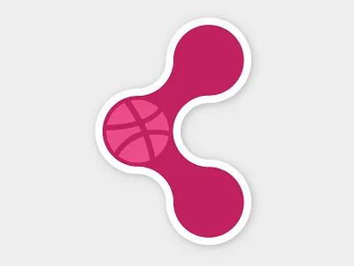 Share the Dribbble! dribbble icon sharing sticker stickermule