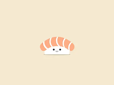 Baby Salmon Sushi fish icon illustration queen salmon sashimi sushi