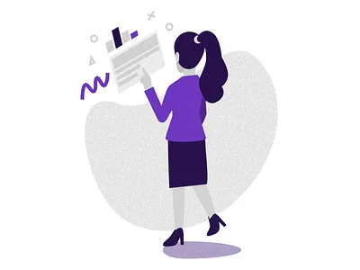 Lady Browsing browse design desktop devices illustration mobile surf vector