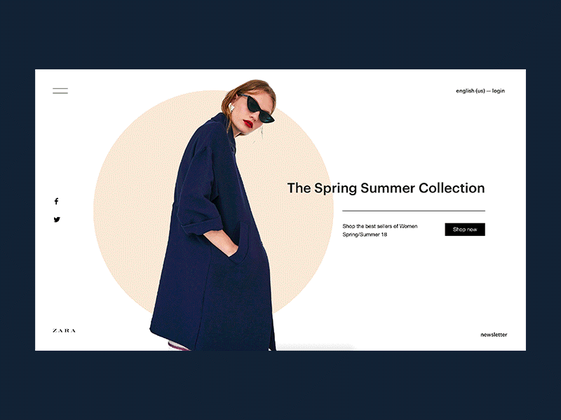 Fashion Store animation gif landing minimal motion shop store transition ui ux web website