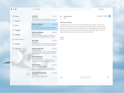 MailApp design inspiration interaction design mail mailapp uiux