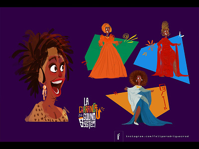 Salsa Singer cartoon characterdesign draw illustration