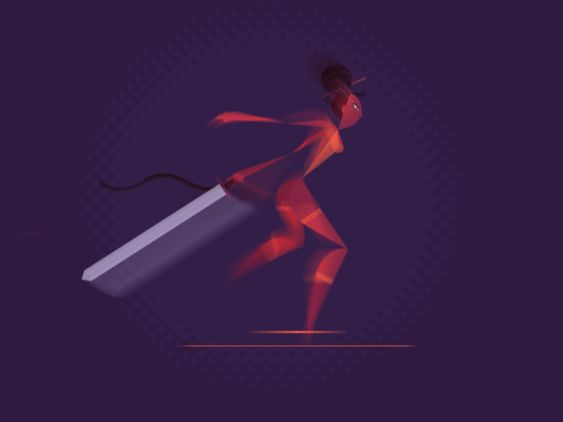 The finest example of 2d motion graphic. 2d animation 2dmotion graphics assassins female fighter femalen sword fighter flat design goddess sita graphic design illustration motiongraphic samurai jack warrior sita