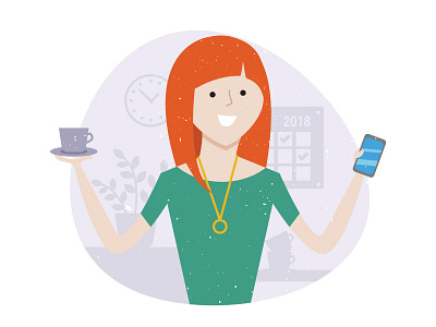 Office Assistant flat illustration
