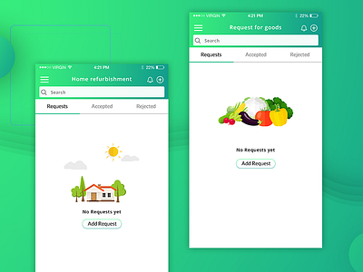 Blank Screens android blankscreens food ios property ui