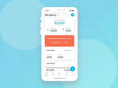 Bearbook Mobile App Dashboard accounting app bearbook dashboard ios11 iphonex