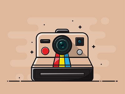 Polaroid camera icon illustration photo polaroid vintage