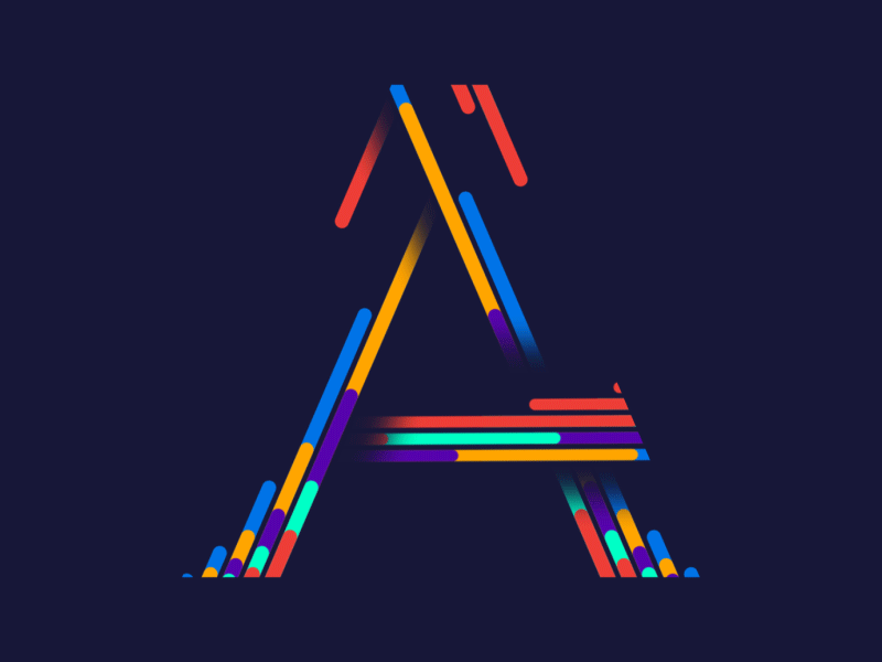 A 2d 36days a 36daysoftype gif loop motion design motion graphics type typography