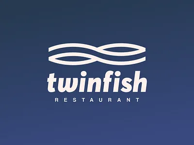 Twinfish Restaurant design fish logo restaurant twinfish