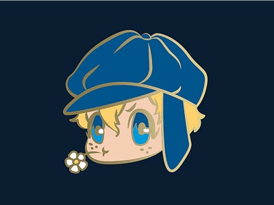 Chibi Skylar Holmes Enamel Pin blossom detective holmes chibi cute enamel enamel pin girl holmes illustration kawaii kickstarter pin small