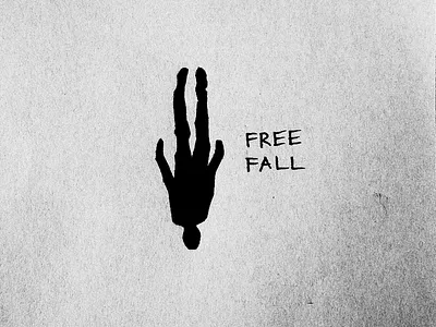 Freefall black dark fall free illustration ink sketch texture