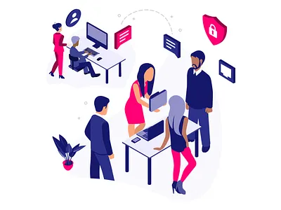 External Collaboration browser collaboration design desktop devices illustration mobile vector