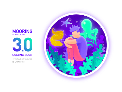 Mooringapp 3.0 COMINGSOON app graphic illustration underwater ui