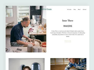 Turf&Grain irish liveproject minimal webflow whitespace