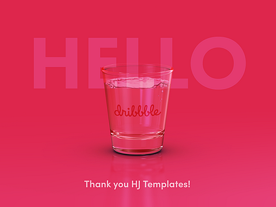 Hello Dribbble! first shot shot glass