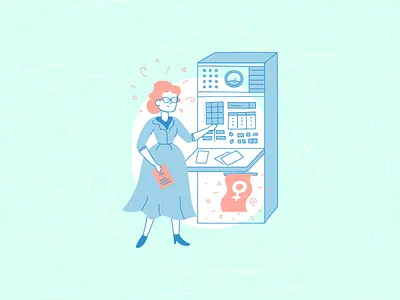 Grace Hopper day grace hopper illustration international month women womens