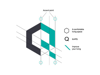 Qualitylife Concept collection concept grid identity life logo minimal quality