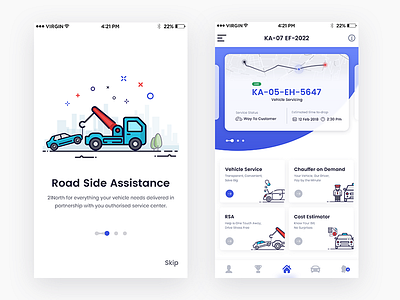 Car Service app app design behance blue car clean creative design dribbble flat graphic design icon illustration inspiration mobile service ui user interaction user interface ux