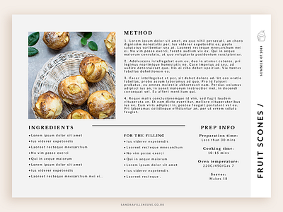 Recipe Card v.1 design food recipe template