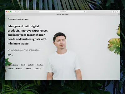 Personal website update code design in browser github github pages nodejs photo portfolio tropical website