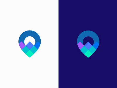 logo - recup - localisation apps design gradient localisaion logo vin