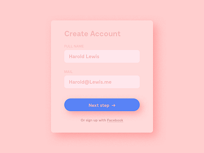 Daily UI #001 - Sign Up modal pink sign sign up