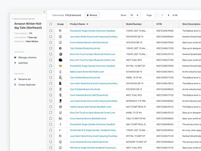 Platform Table View enterprise platform products table