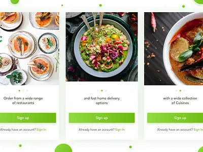 Food Delivery App - Onboarding & Logins app food onboarding sign in sign up ui ux