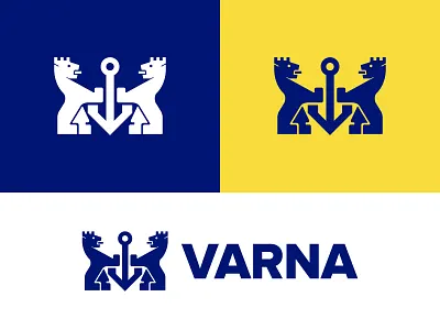 My gateway project branding city crest crown heraldic lion logo sea