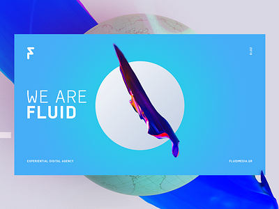 Fluid Brand Visual cover digital fluid gradients landing morphing organic shapes