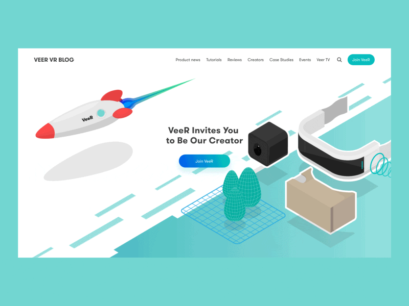 Veer animation illustrate landing ui ux veer website