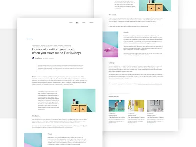 UI daily 035 - Blog Post 035 blog post colors florida keys home mood pastels uidaily