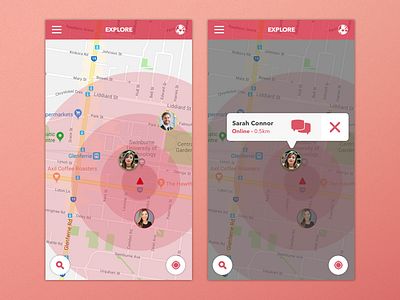 Daily UI #029 - Map app branding clean dailyui flat map product type ui ux visual web