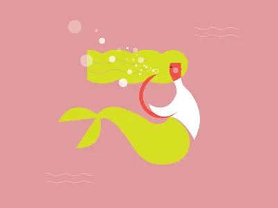 Bubbles mermaid play sea wip women