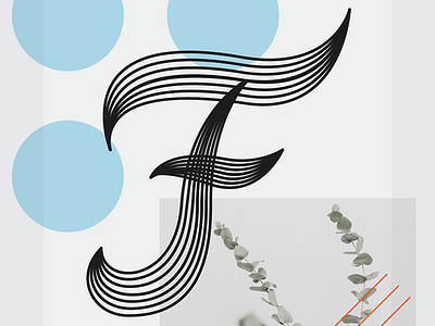 F 36 days of type collage colorful cutout dropcap lettering modern type typography