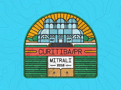 BADGE CURITIBA/BR badge brazil city design illustration outlines